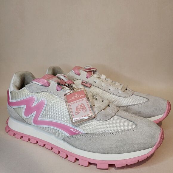 Marc Jacobs Sneakers The Jogger Pink Suede Womens Size US 11 Euro 41 - Picture 2 of 12